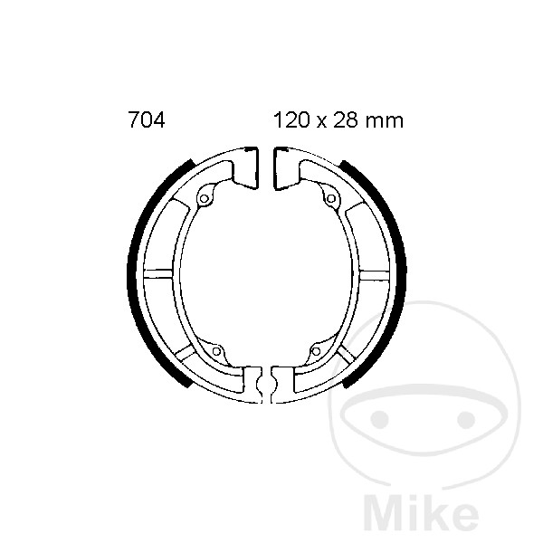 Mâchoires de frein avec ressort EBC Mâchoires de frein avec ressort EBC