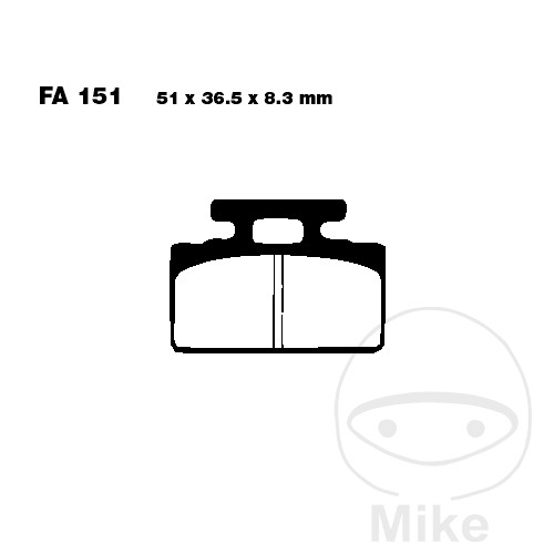 Plaquette de Frein Standard Scooter EBC Plaquette de Frein Carbon Scooter EBC