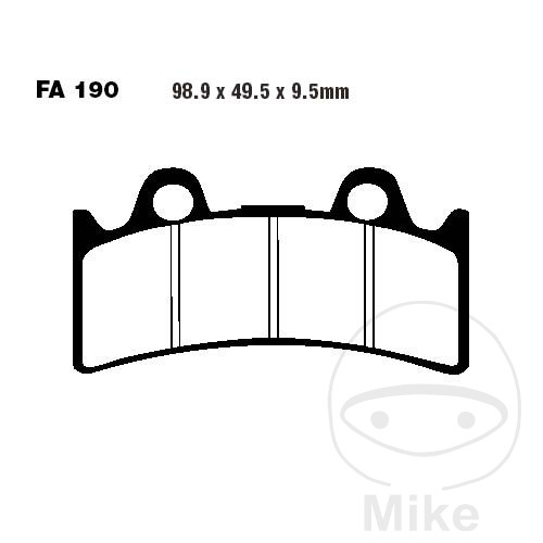 Plaquettes de frein sinter EPFA EBC Plaquette de Frein Sinter HH EBC