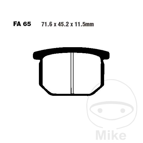 Plaquette de frein Semi-Sinter V EBC Plaquette de frein Semi-Sinter V EBC