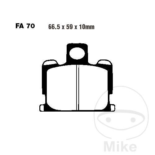 Plaquette de frein Semi-Sinter V EBC Plaquette de frein Semi-Sinter V EBC