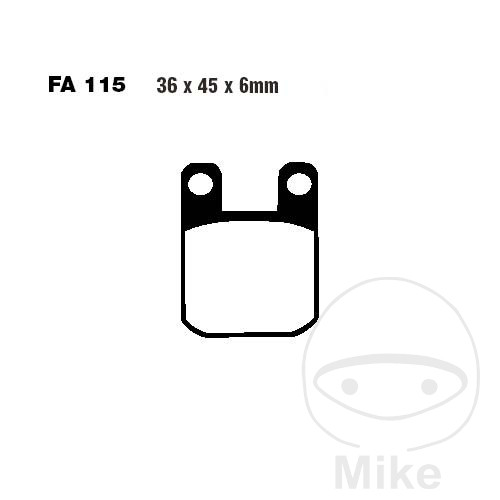 Plaquette de frein Semi-Sinter V EBC Plaquette de frein Semi-Sinter V EBC