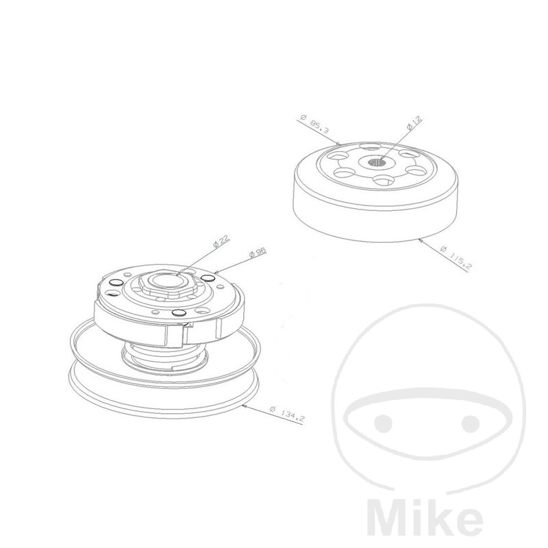 Unité de convertisseur de couple 107mm Unité de convertisseur de couple 107mm – Image 2