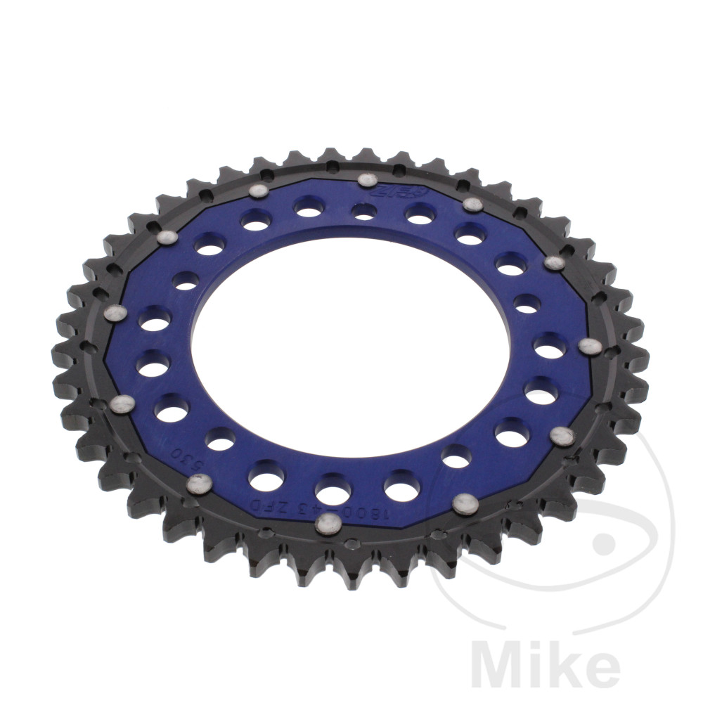 Couronne Bi-Matière 43 Dents PAS 530 Ble Couronne Bi-Matière 43 Dents PAS 530 Ble