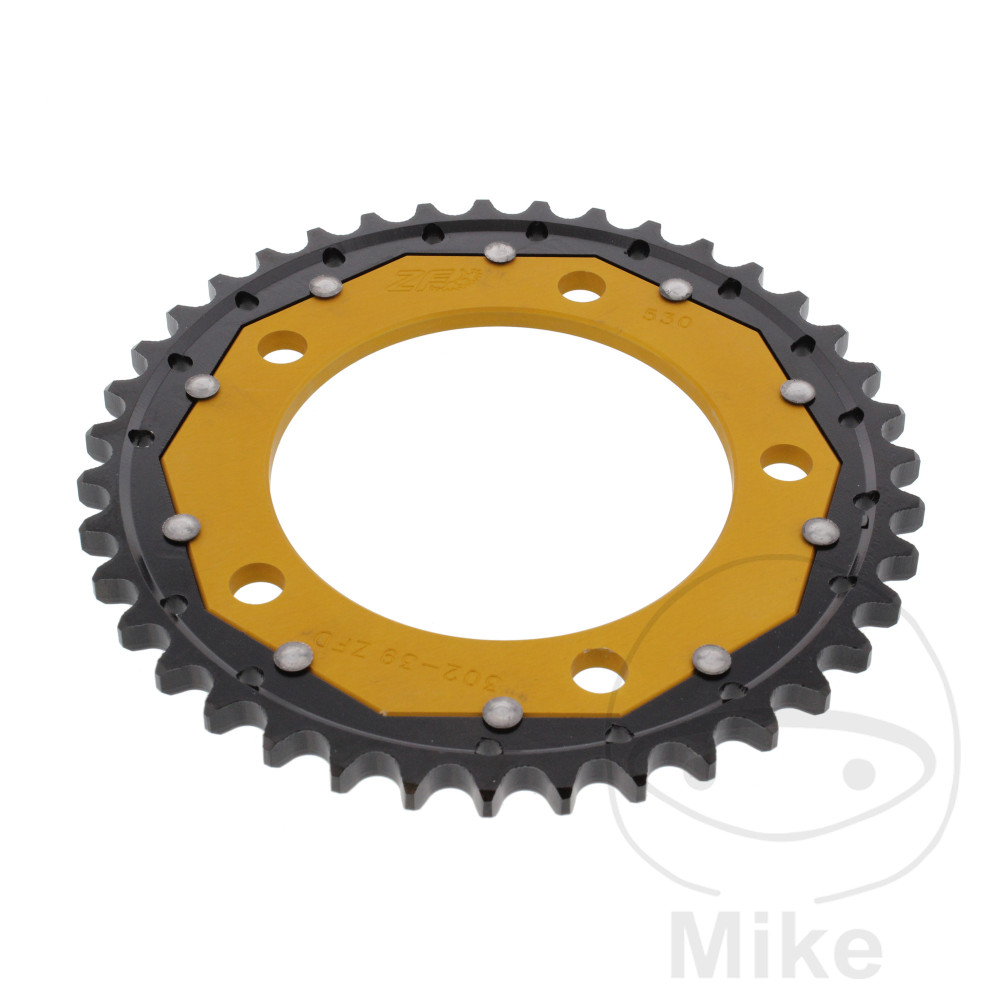 Couronne Bi-Matière 39 Dents PAS 530 Or Couronne Bi-Matière 39 Dents PAS 530 Or