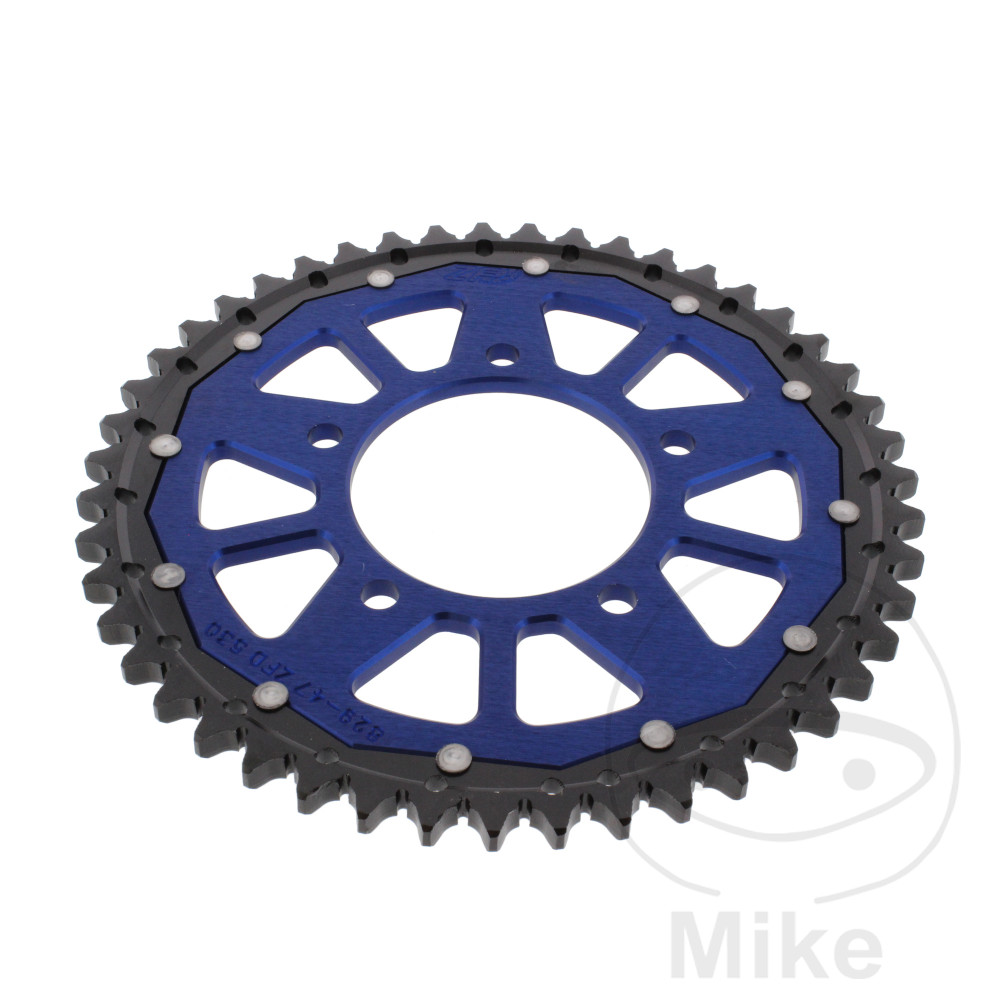 Couronne Bi-Matière 47 Dents PAS 530 Ble Couronne Bi-Matière 47 Dents PAS 530 Ble