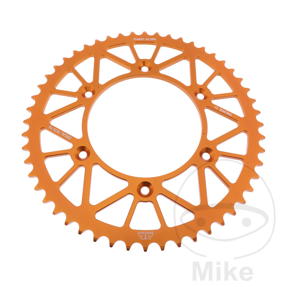 Couronne Alu 52 Dents PAS 520 Orange Couronne Alu 52 Dents PAS 520 Orange