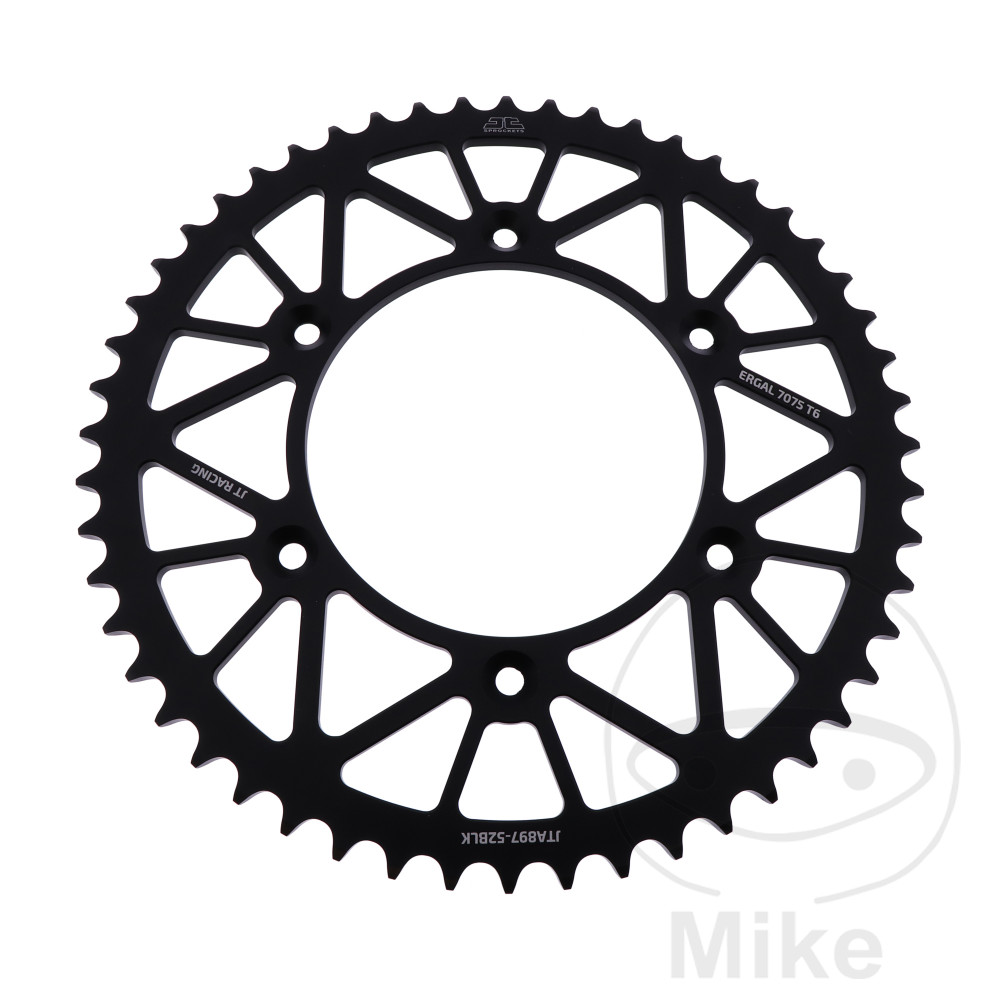 Couronne Alu 52 Dents PAS 520 Noir Couronne Alu 52 Dents PAS 520 Noir