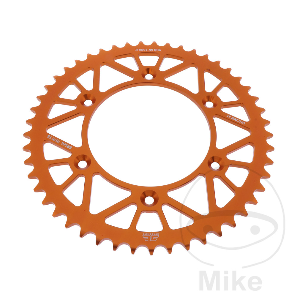 Couronne Alu 49 Dents PAS 520 Orange Couronne Alu 49 Dents PAS 520 Orange