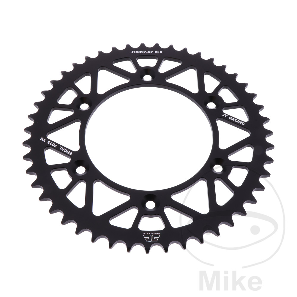 Couronne Alu 47 Dents PAS 520 Noir Couronne Alu 47 Dents PAS 520 Noir