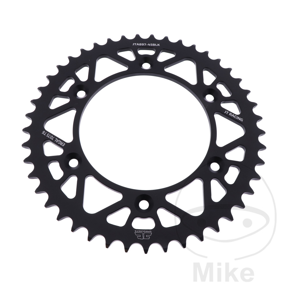 Couronne Alu 45 Dents PAS 520 Noir Couronne Alu 45 Dents PAS 520 Noir