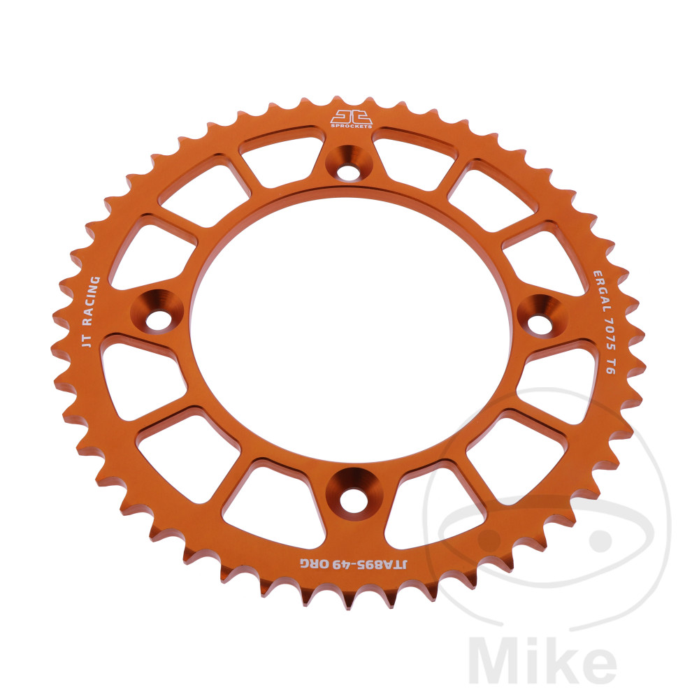 Couronne Alu 49 Dents PAS 428 Orange Couronne Alu 49 Dents PAS 428 Orange