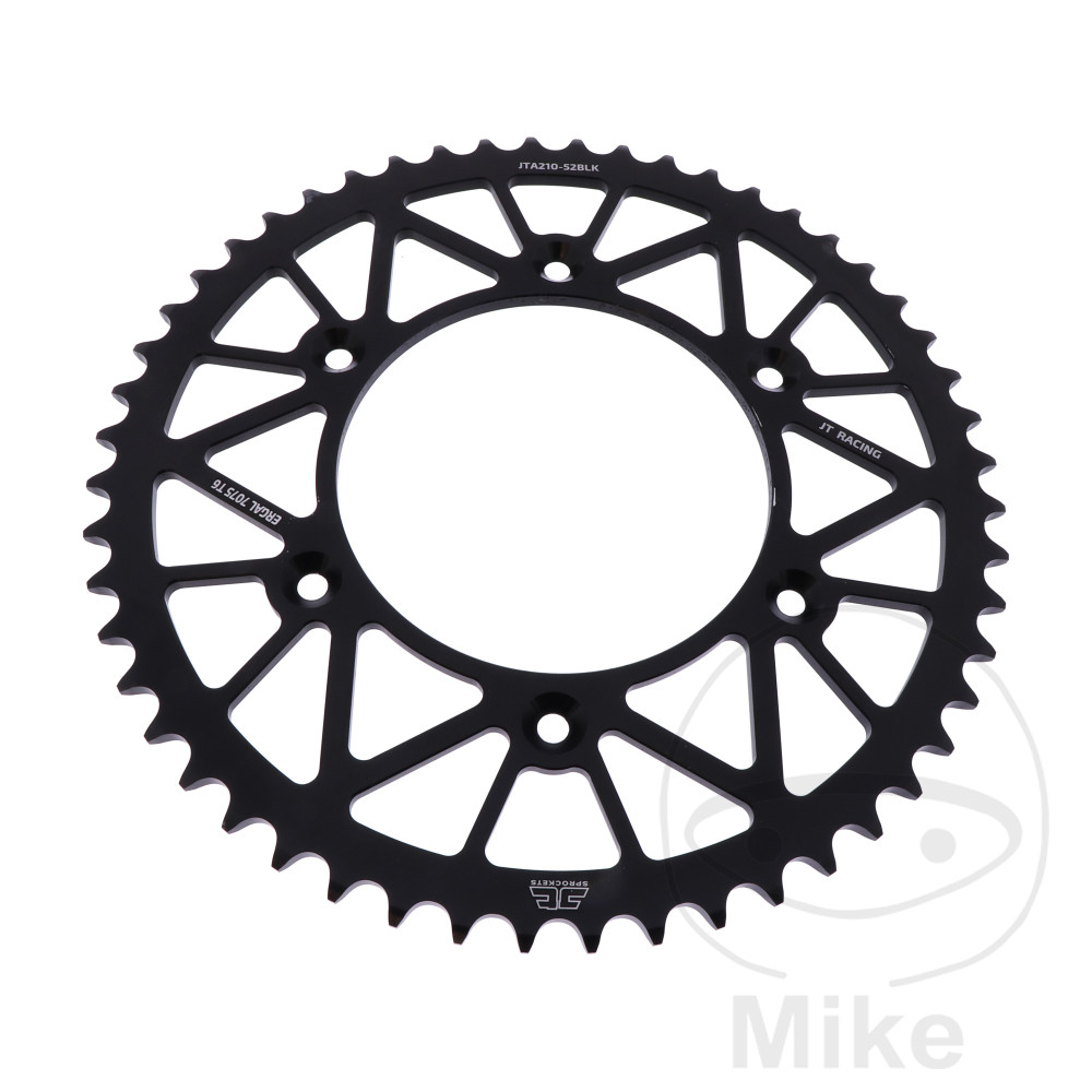 Couronne Alu 52 Dents PAS 520 Noir Couronne Alu 52 Dents PAS 520 Noir
