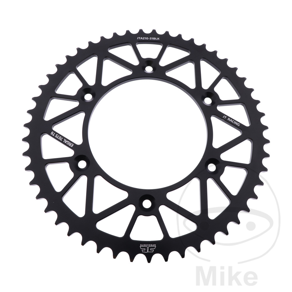 Couronne Alu 51 Dents PAS 520 Noir Couronne Alu 51 Dents PAS 520 Noir
