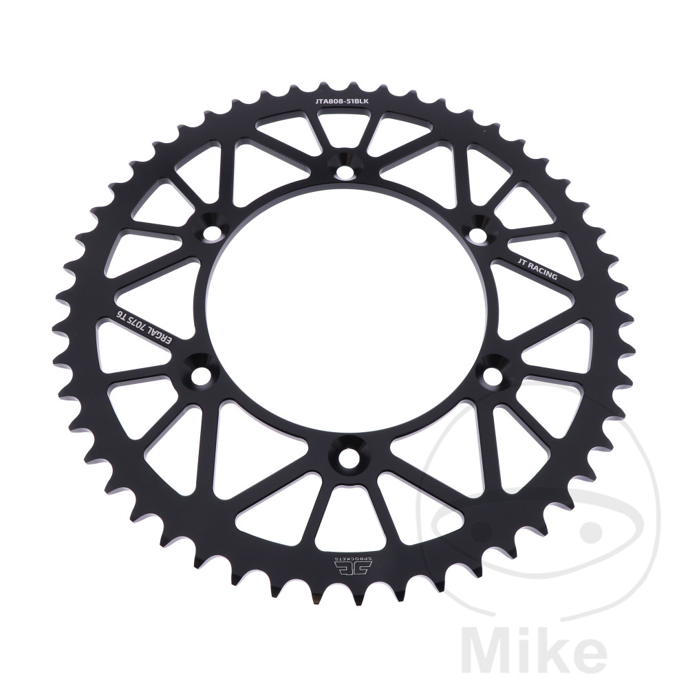 Couronne Alu 51 Dents PAS 520 Noir Couronne Alu 51 Dents PAS 520 Noir