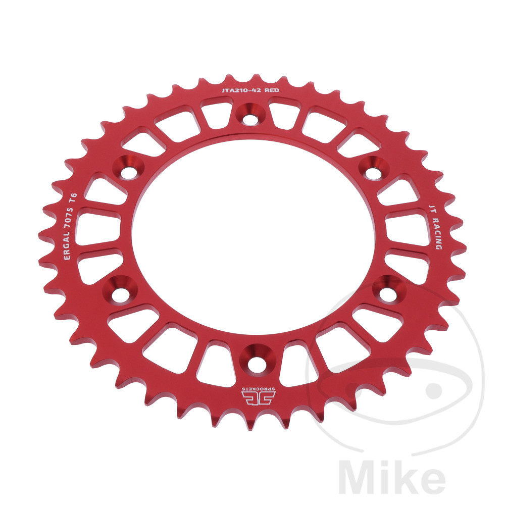 Couronne Alu 42 Dents PAS 520 Rouge Couronne Alu 42 Dents PAS 520 Rouge