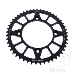 Couronne Alu 49 Dents PAS 428 Noir