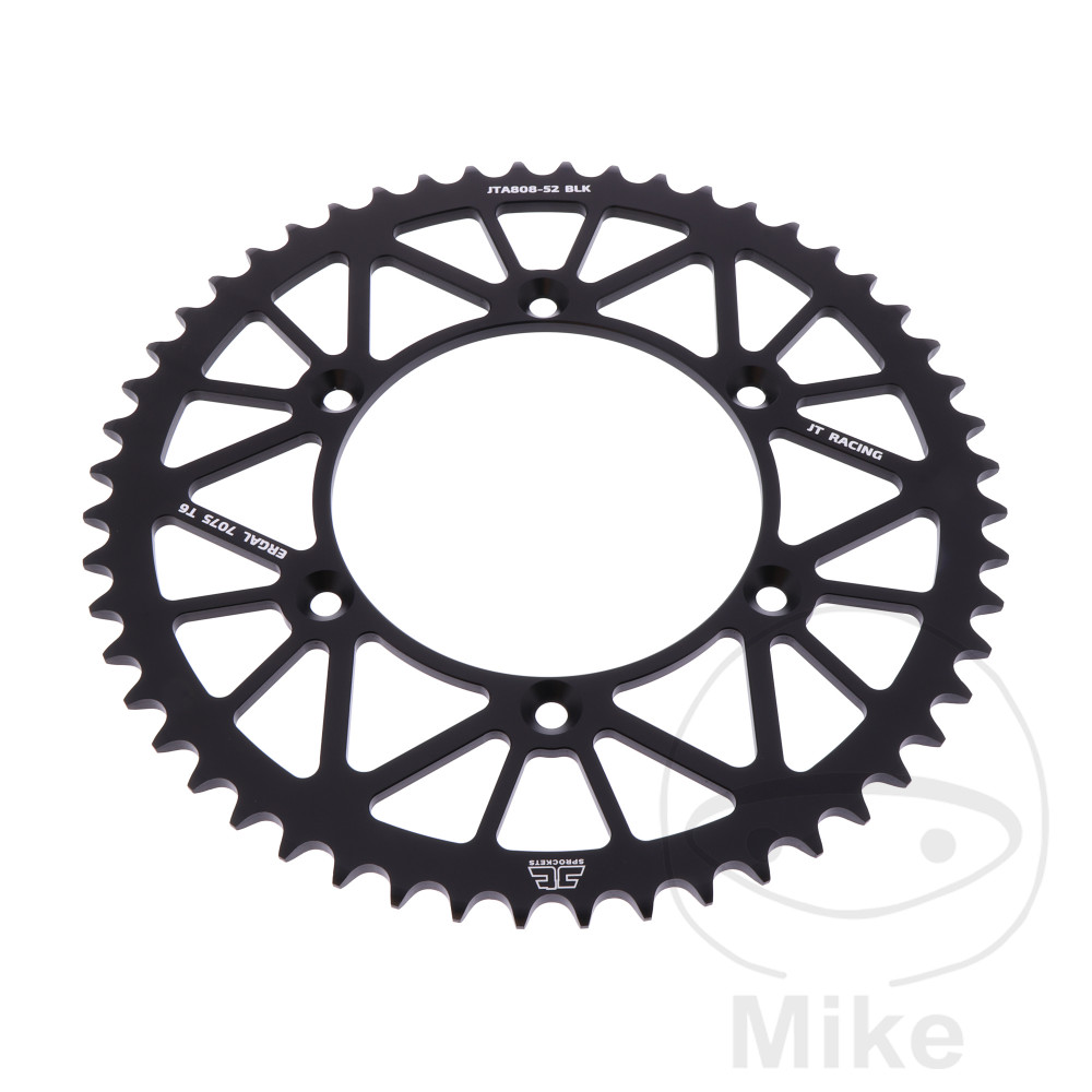Couronne Alu 52 Dents PAS 520 Noir Couronne Alu 52 Dents PAS 520 Noir