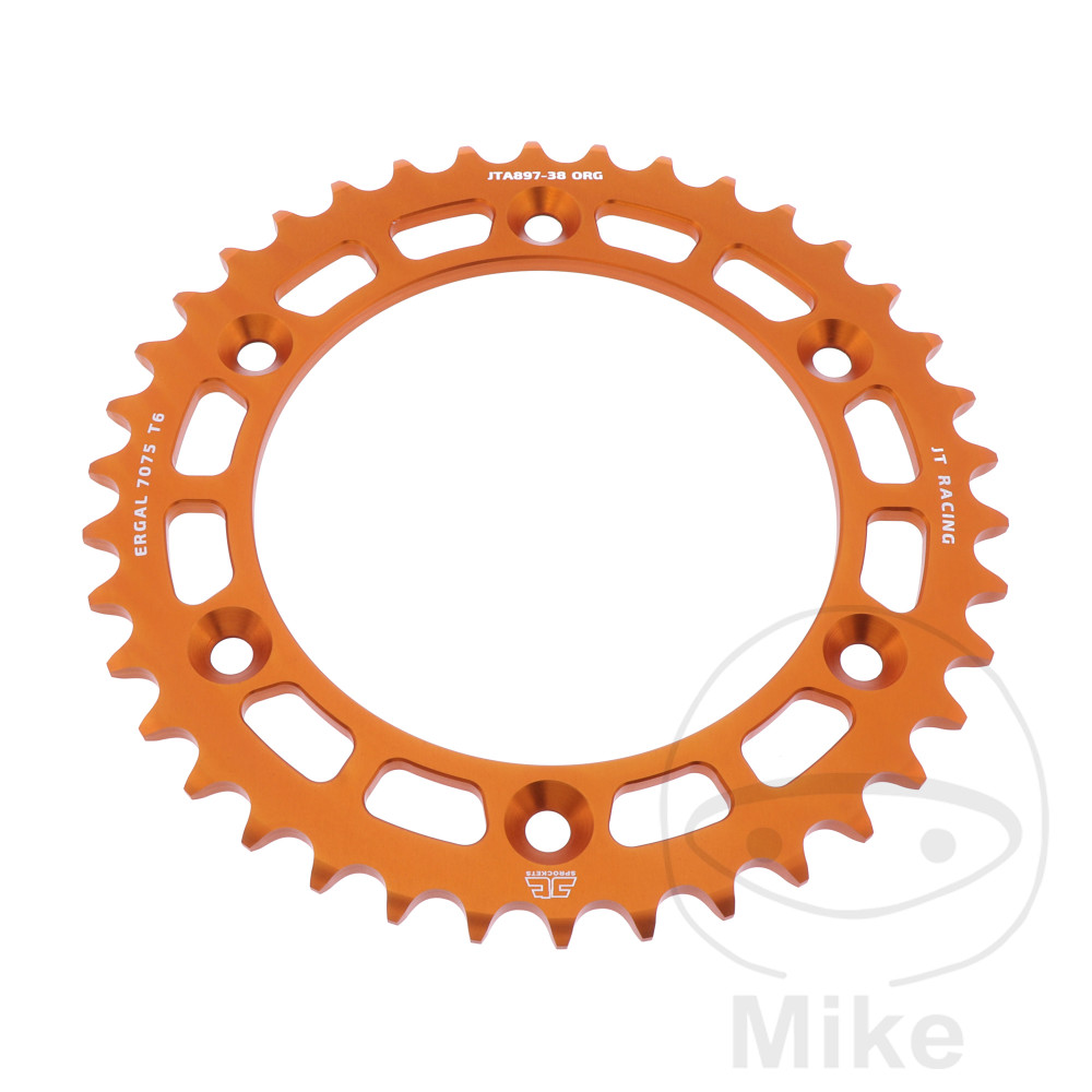 Couronne Alu 38 Dents PAS 520 Orange Couronne Alu 38 Dents PAS 520 Orange