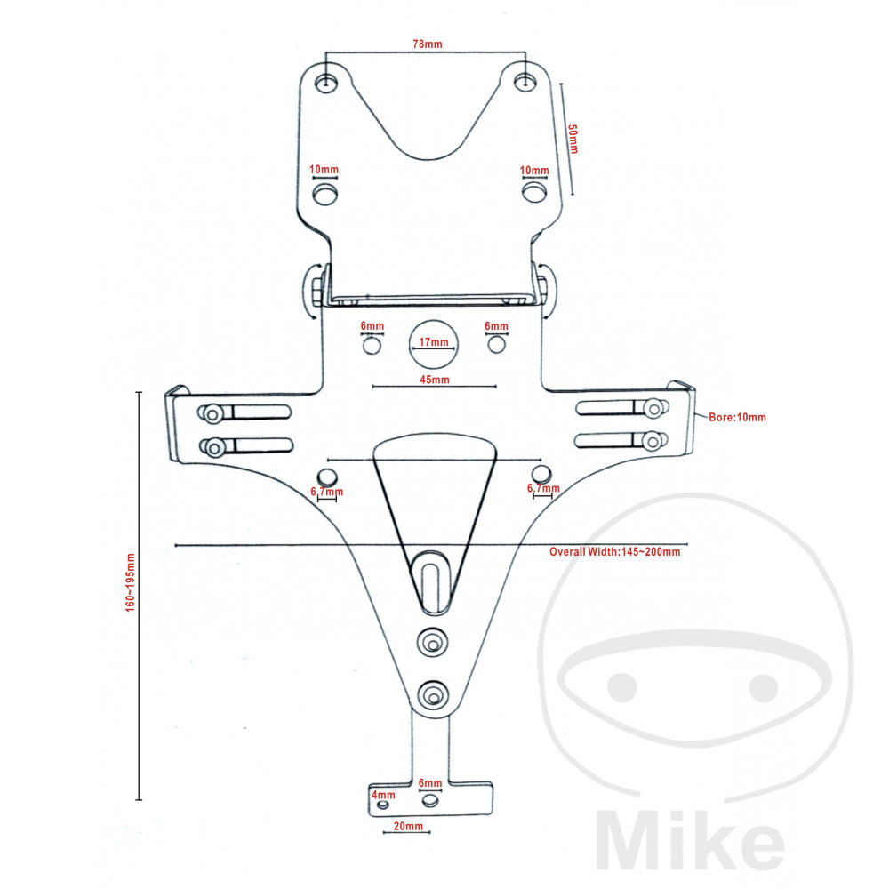 Support de plaque d'immatriculation univ Support de plaque d'immatriculation univ – Image 2