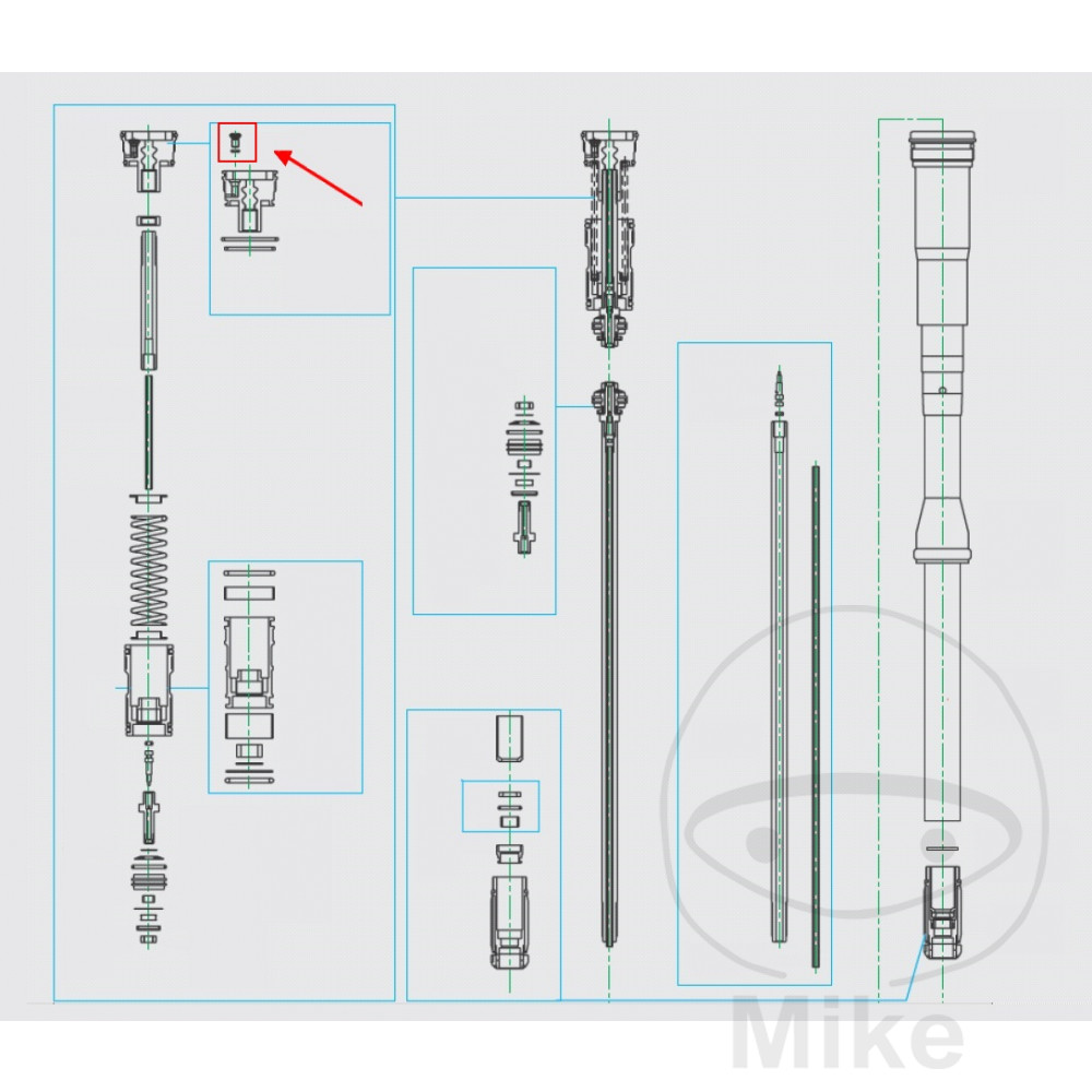 Vis de reniflard pour ressort de fourche KYB KAYABA 5mm x 11mm Vis de reniflard pour ressort de fourche KYB KAYABA 5mm x 11mm – Image 2