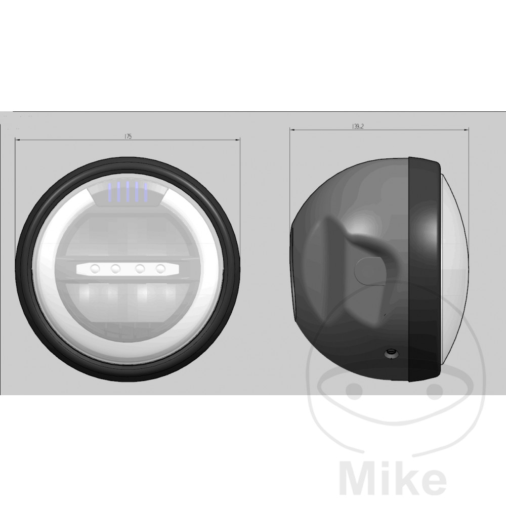 Phare LED 6 1/2 noir Phare LED 6 1/2 noir – Image 2