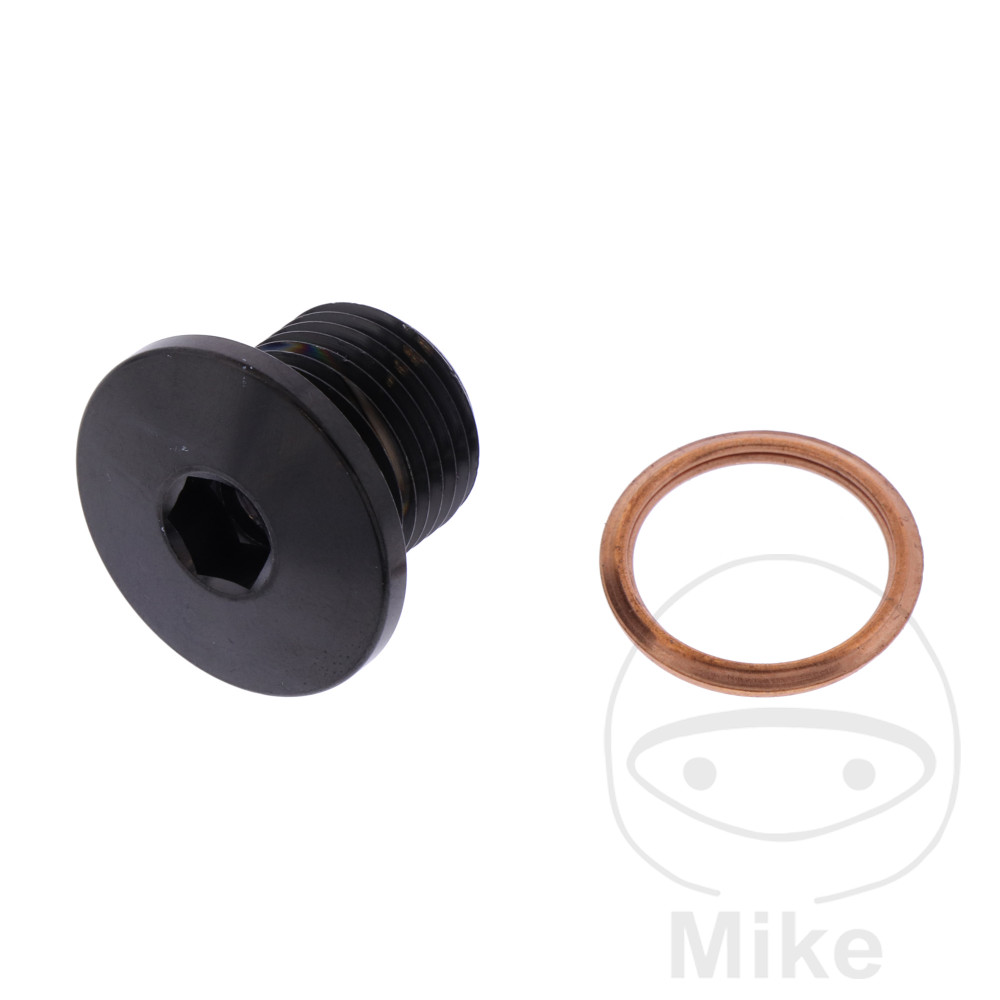 Vis Bouchon conduit d'huile (sur la culasse) M14x1.25 11 mm JMP Acier Inoxydable Noir Vis BTR CHC