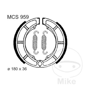 Mâchoires de frein avec ressort TRW