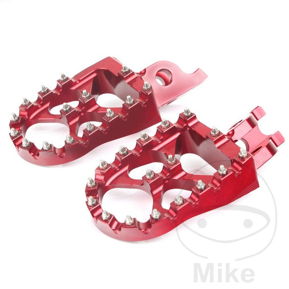 Repose Pieds Aluminium Off-Road Accossato Rouge Jeu de Repose-Pieds rot Accossato