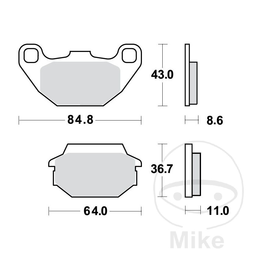 Plaquette de Frein Sinter Scooter TRW Plaquette de Frein Standard TRW