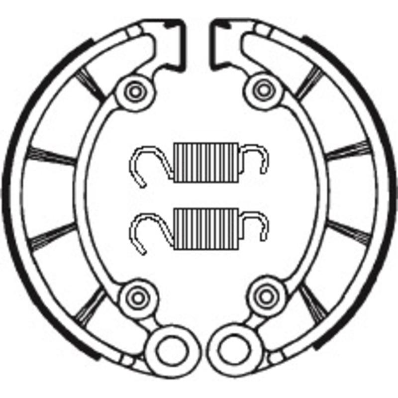 Mâchoires de frein TECNIUM Street/Quad organique - BA072 Mâchoires de frein TECNIUM Street/Quad organique - BA072
