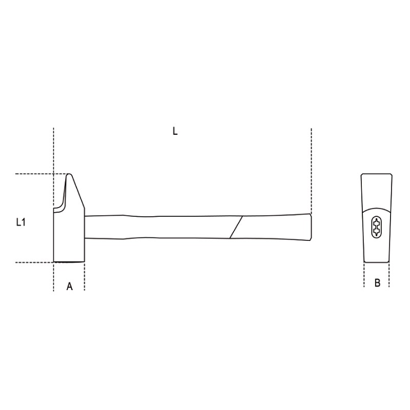 Marteau de mécanicien tête rivoir BETA taille 40 manche en fibre Marteau de mécanicien tête rivoir BETA taille 40 manche en fibre – Image 2