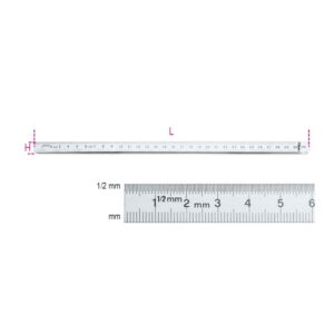 Réglet flexible BETA 150mm acier inoxydable