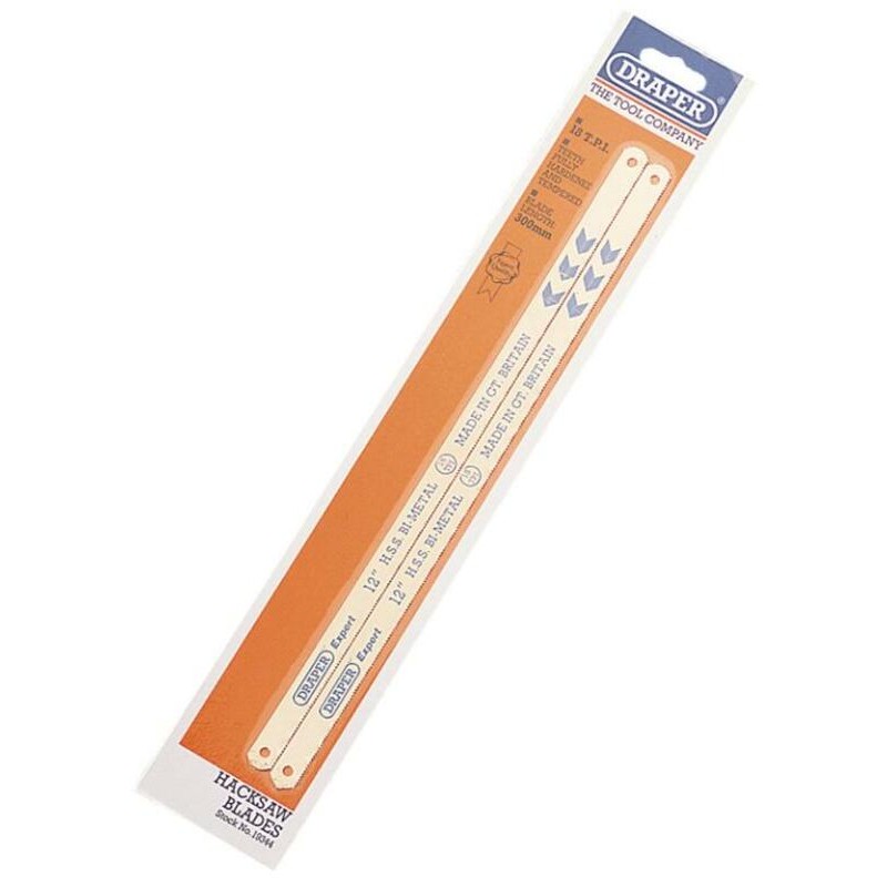 Lames de rechange bi-métal DRAPER 2pce x300mm pour scie à métaux Lames de rechange bi-métal DRAPER 2pce x300mm pour scie à métaux