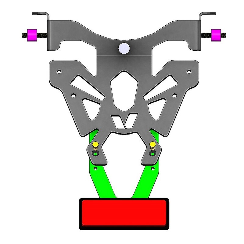 Support de plaque V PARTS noir Honda CB1000R Support de plaque V PARTS noir Honda CB1000R – Image 3