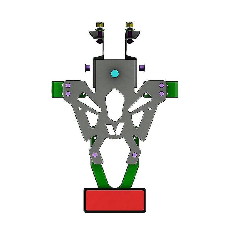 Support de plaque V PARTS noir Kawasaki ER6 Support de plaque V PARTS noir Kawasaki ER6 – Image 2