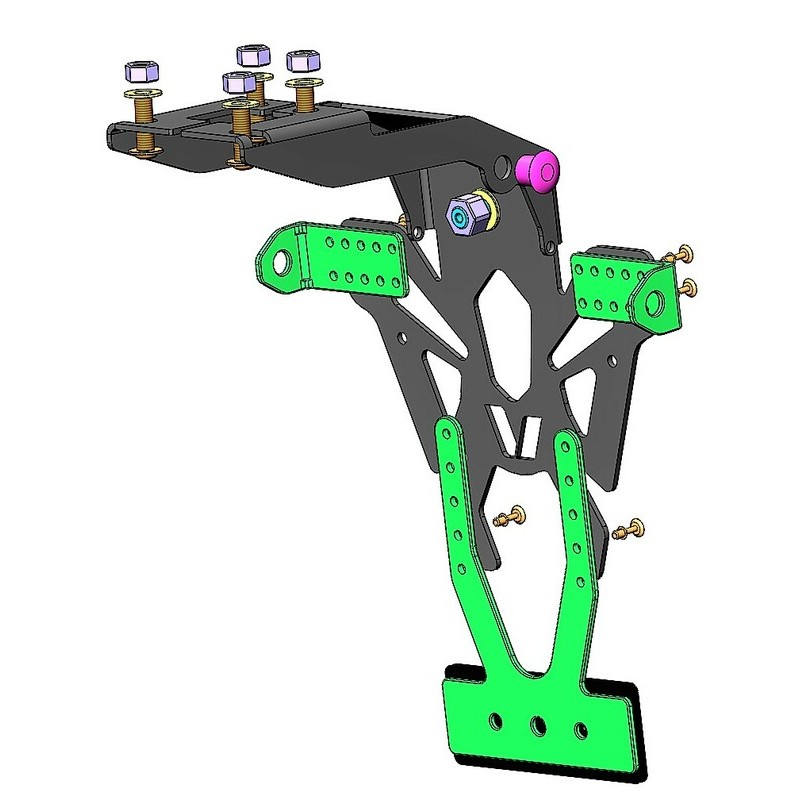 Support de plaque V PARTS noir Kawasaki Ninja 400 Support de plaque V PARTS noir Kawasaki Ninja 400 – Image 2