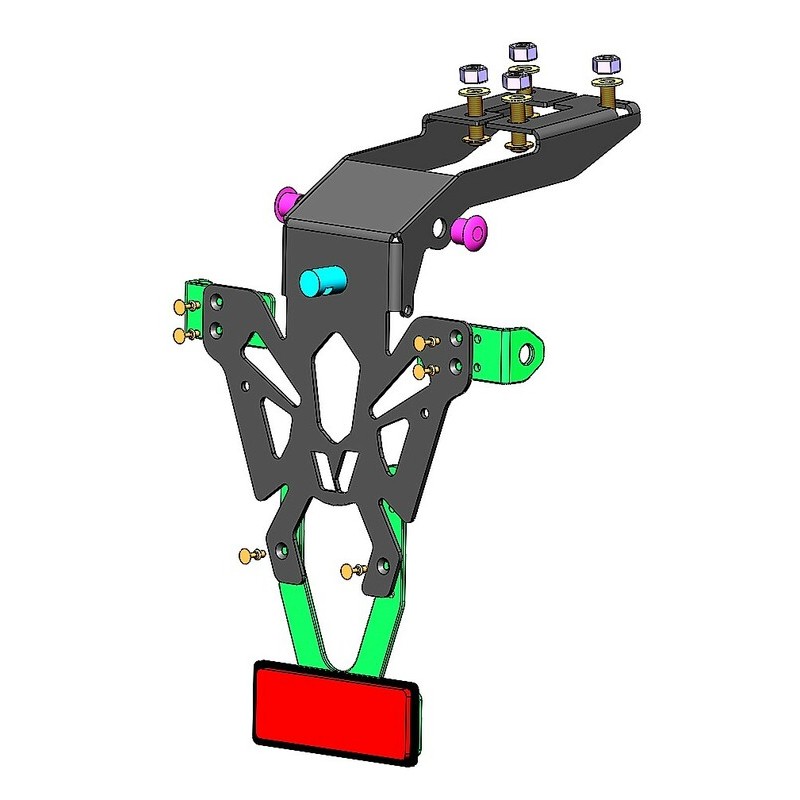 Support de plaque V PARTS noir Kawasaki Ninja 400 Support de plaque V PARTS noir Kawasaki Ninja 400 – Image 3