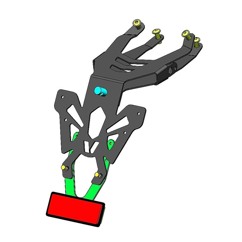 Support de plaque V PARTS noir KTM 1290 Super Duke R Support de plaque V PARTS noir KTM 1290 Super Duke R – Image 2