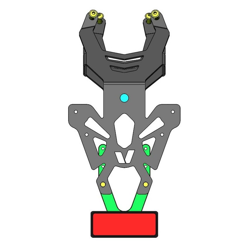 Support de plaque V PARTS noir KTM 1290 Super Duke R Support de plaque V PARTS noir KTM 1290 Super Duke R – Image 5