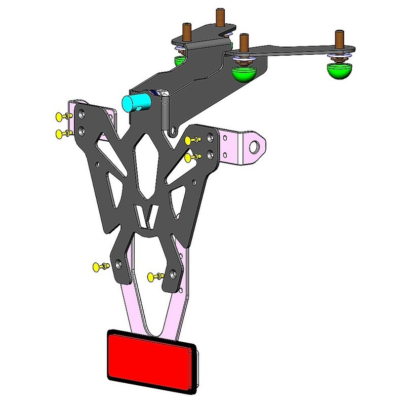 Support de plaque V PARTS noir Suzuki SV650X Support de plaque V PARTS noir Suzuki SV650X – Image 3