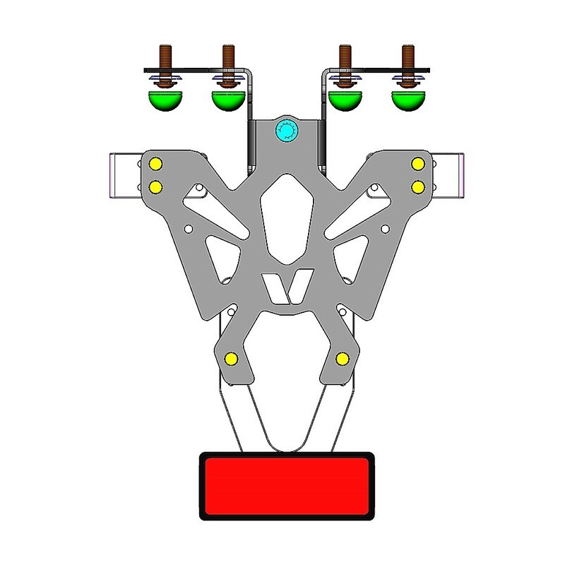 Support de plaque V PARTS noir Suzuki SV650X Support de plaque V PARTS noir Suzuki SV650X – Image 4
