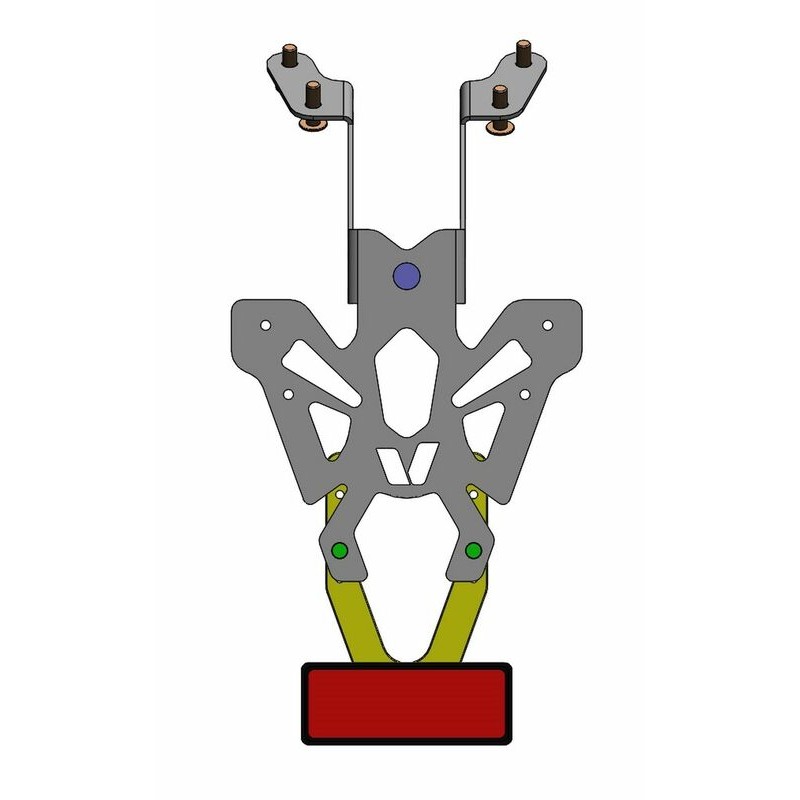 Support de plaque V PARTS noir Yamaha T-Max 560 Support de plaque V PARTS noir Yamaha T-Max 560 – Image 2