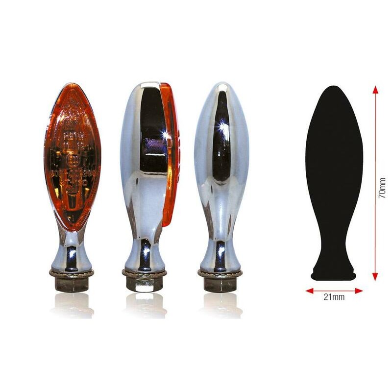 Clignotants BIHR Elise métal chromé universel Clignotants BIHR Elise métal chromé universel