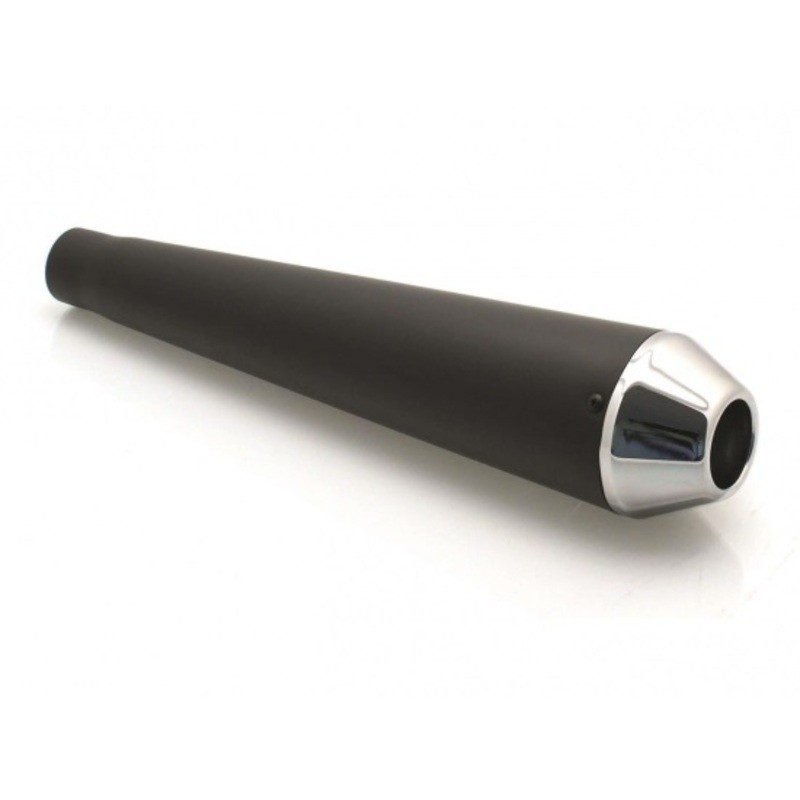 Silencieux V PARTS Vintage Series Megaton noir casquette chrome universel Silencieux V PARTS Vintage Series Megaton noir/casquette chrome universel