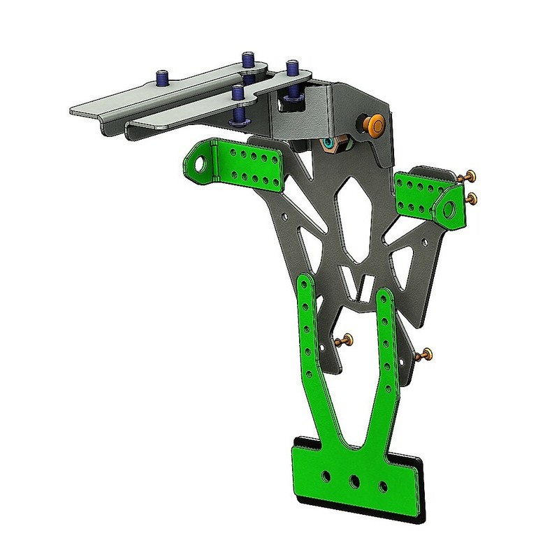 Support de plaque V PARTS noir Kawasaki ZX10R Support de plaque V PARTS noir Kawasaki ZX10R – Image 3