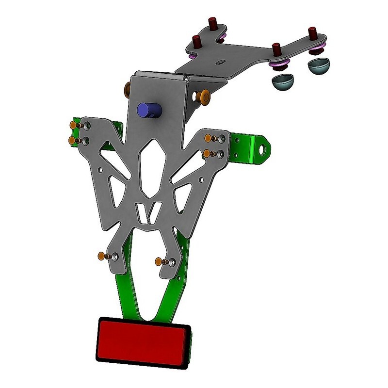 Support de plaque V PARTS noir Yamaha T-Max 530 Support de plaque V PARTS noir Yamaha T-Max 530 – Image 4