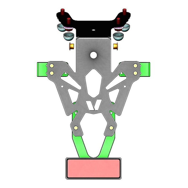Support de plaque V PARTS noir Yamaha T-Max 530 Support de plaque V PARTS noir Yamaha T-Max 530 – Image 5