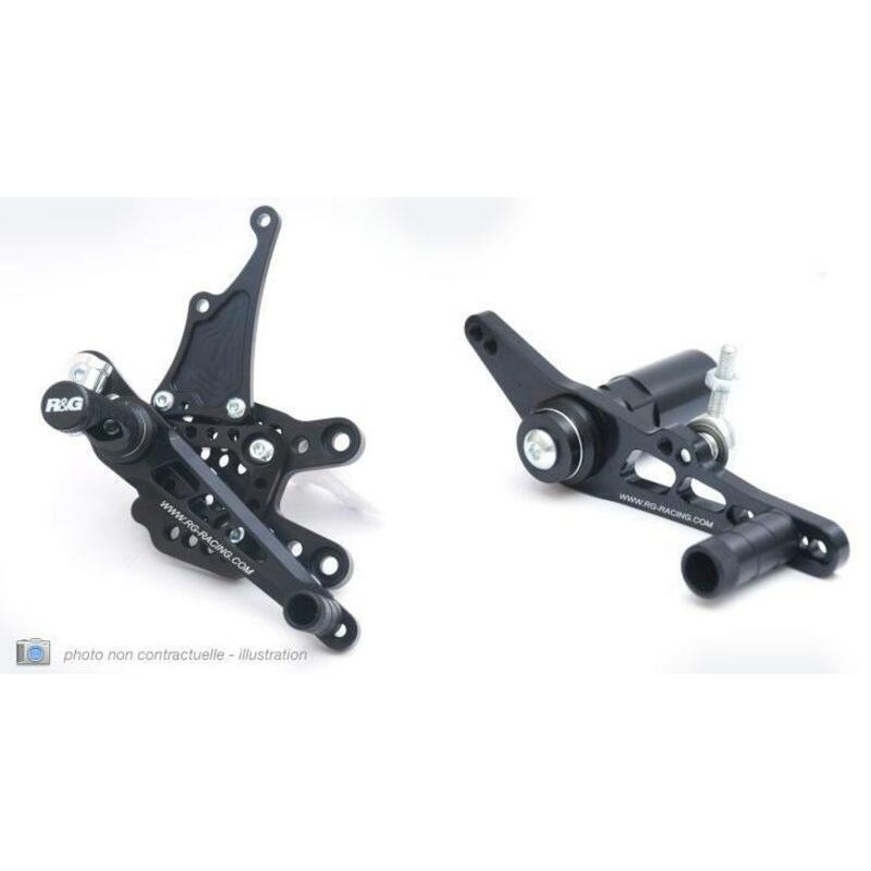 Commandes reculées R&G RACING noir Yamaha YZF-R6 Commandes reculées R&G RACING noir Yamaha YZF-R6