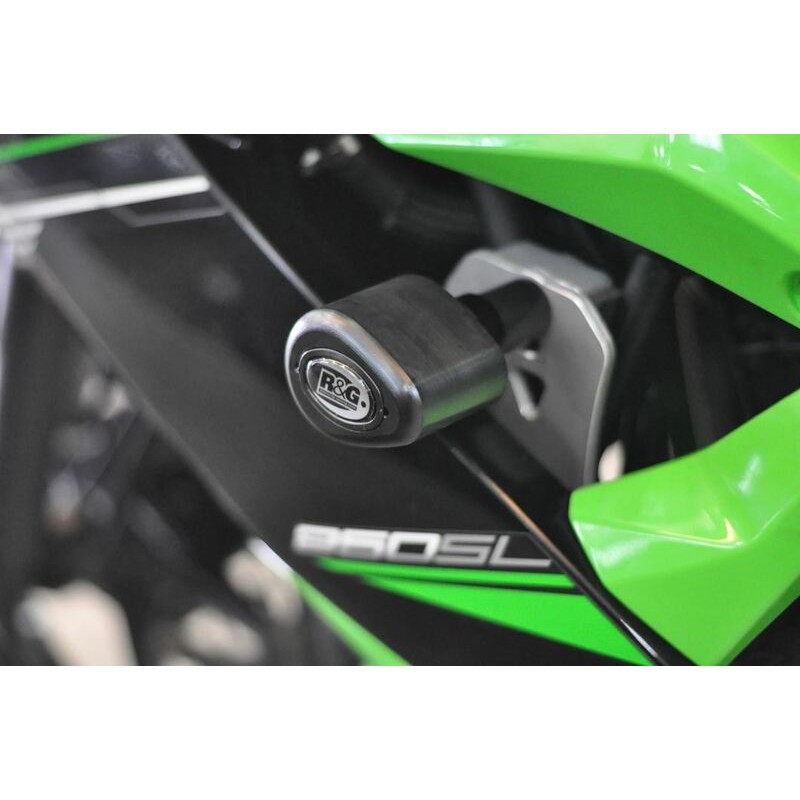 Tampons de protection R&G RACING Aero noir Kawasaki Ninja 250SL Tampons de protection R&G RACING Aero noir Kawasaki Ninja 250SL
